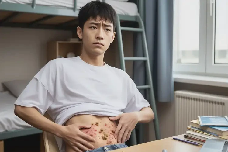 大學(xué)生肚子出現(xiàn)濕疹不管它會(huì)自己好嗎(圖3)