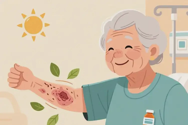 老人手臂上出濕疹能靠自己自愈嗎(圖2)