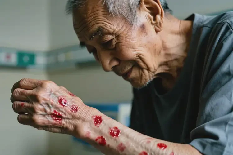 高齡老人全身出現(xiàn)濕疹不管它會(huì)自己痊愈嗎(圖1)