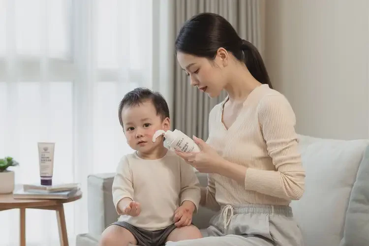 幼兒臉上出現(xiàn)濕疹不管它會(huì)自己好嗎(圖3)