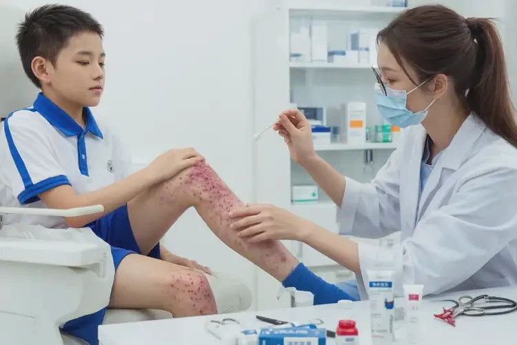 中学生小腿上有湿疹不管它会自己痊愈吗(图3)