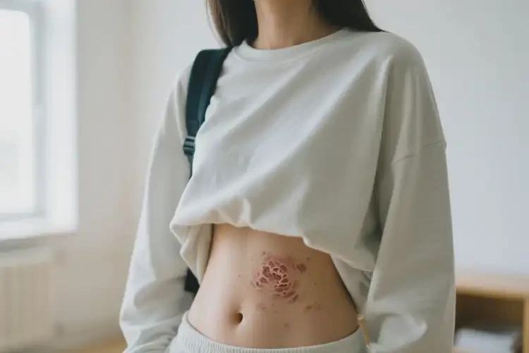 大學(xué)生肚子上出濕疹能夠徹底治愈嗎(圖1)