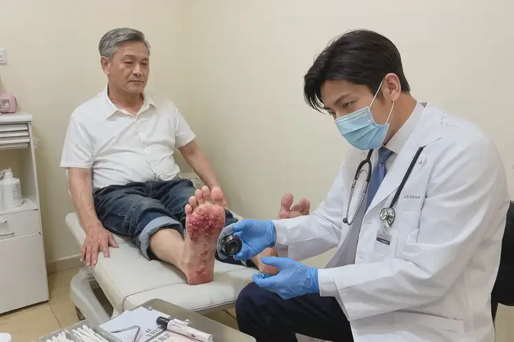 男生腳上起濕疹不管它會(huì)自己自愈嗎(圖3)