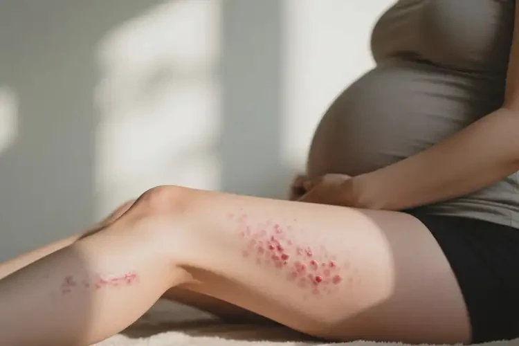 孕婦大腿上出現(xiàn)濕疹能徹底自愈嗎(圖1)