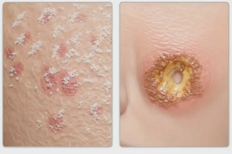 男人肚子上偶爾起濕疹不管它會自己好嗎(圖2)