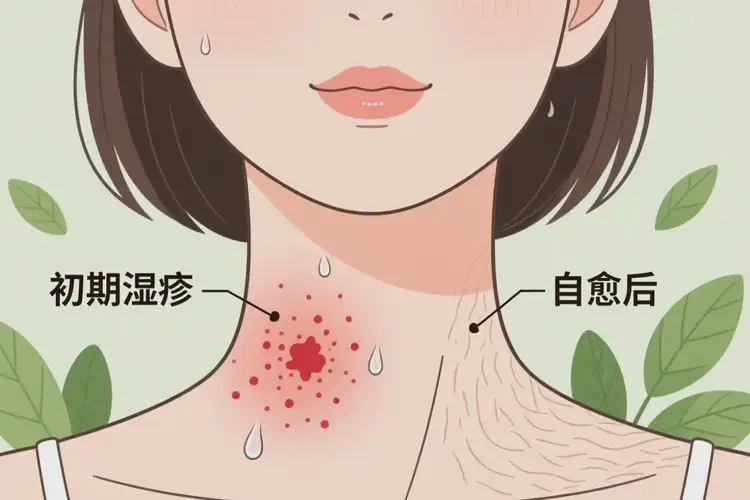 女性脖子長濕疹能靠自己自愈嗎(圖3)