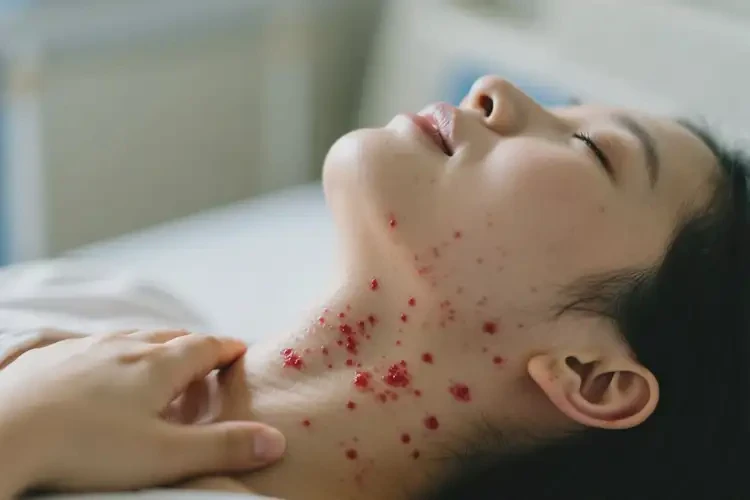 產(chǎn)婦脖子上偶爾起濕疹不管它會(huì)自己自愈嗎(圖2)