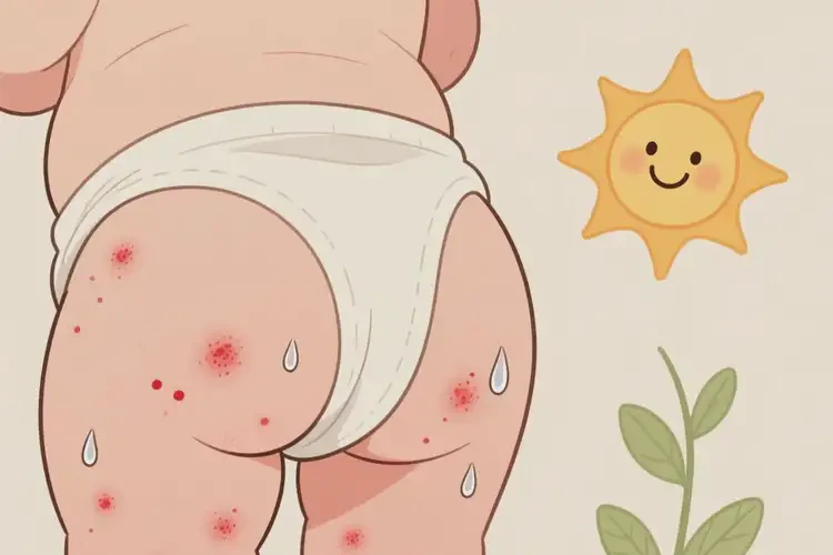 小兒屁股偶爾長濕疹不管它會自己自愈嗎(圖2)