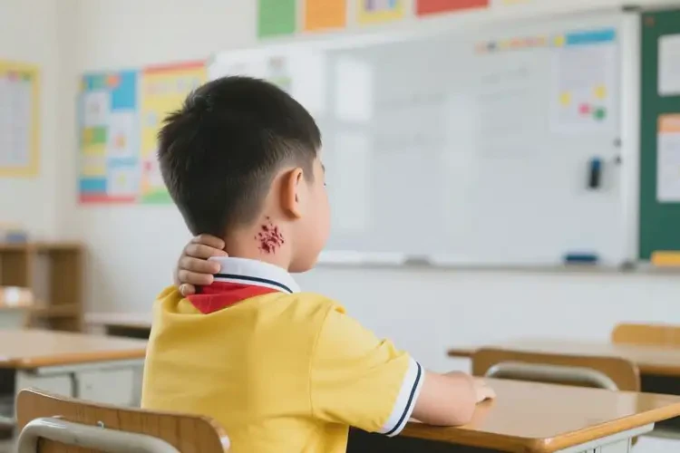 小學(xué)生脖子上起濕疹能不能徹底自愈(圖2)