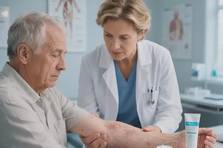 老人手臂上有濕疹不管它會(huì)自己好嗎(圖2)