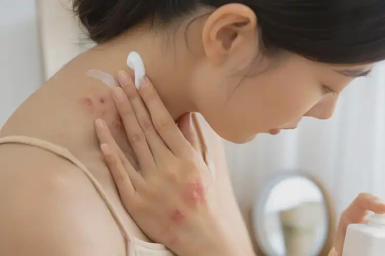 女性脖子上有濕疹不管它會(huì)自己好嗎(圖2)