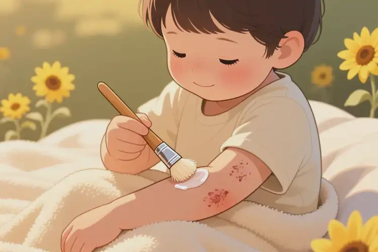 孩子手臂上起濕疹不管它會(huì)自己好嗎(圖1)