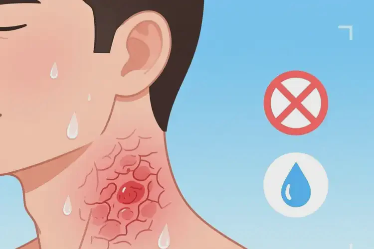 男性脖子上出濕疹不管它會(huì)自己好嗎(圖2)