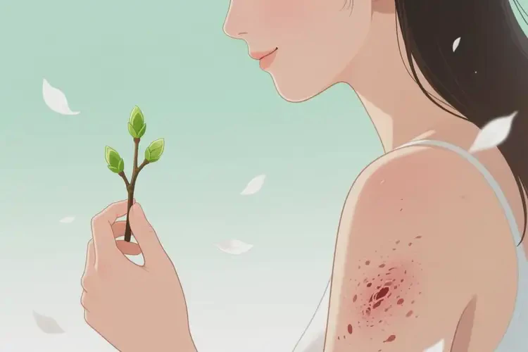 女生手臂上容易長濕疹不管它會(huì)自己自愈嗎(圖1)