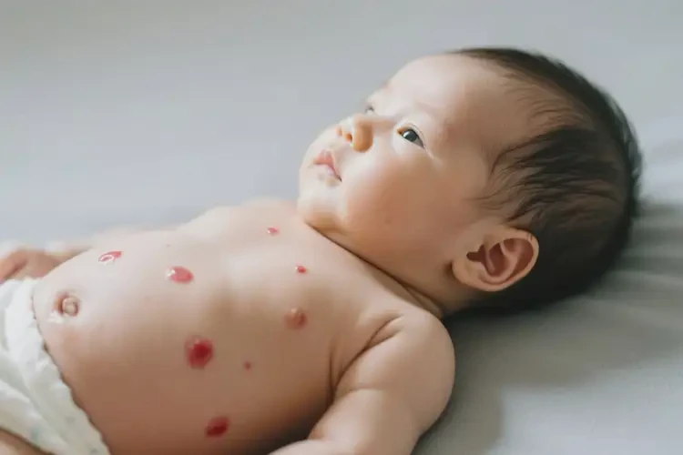 寶寶肚子上偶爾長(zhǎng)濕疹不管它會(huì)自己好嗎(圖2)