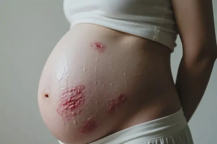 產(chǎn)婦肚子上有濕疹不管它會(huì)自己痊愈嗎(圖3)