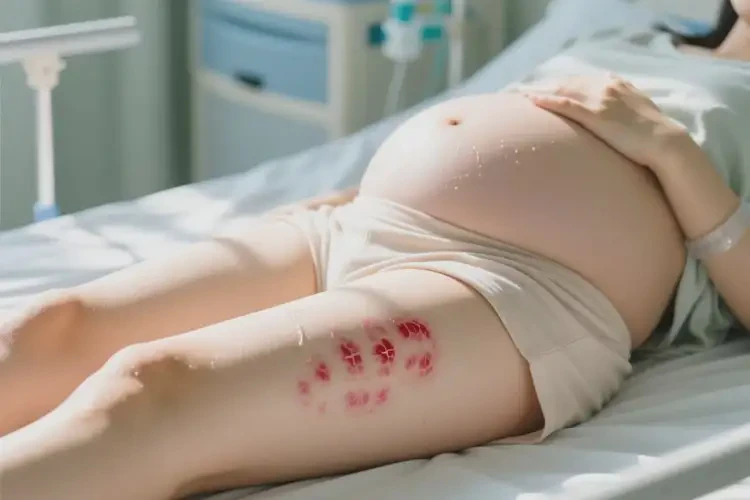 孕婦大腿上起濕疹能靠自己自愈嗎(圖2)