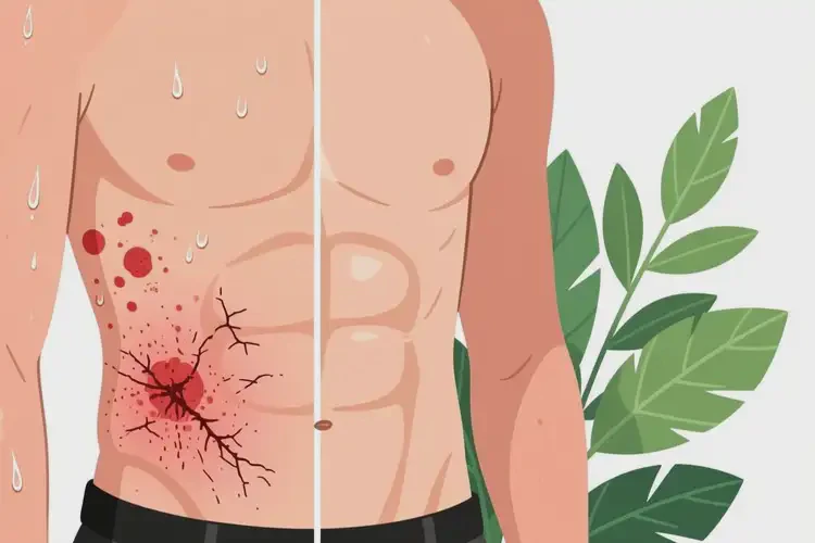 青年人肚子上出濕疹能不能徹底自愈(圖1)