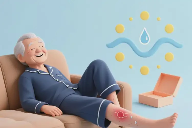 高齡老人大腿出現(xiàn)濕疹不管它會自己自愈嗎(圖1)