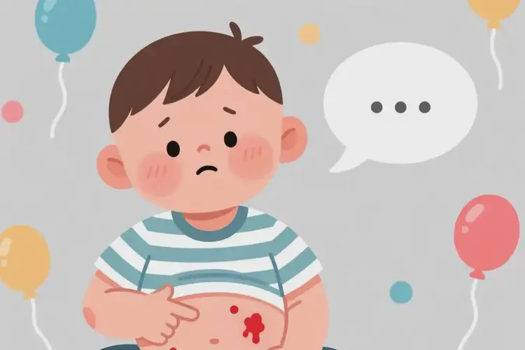 幼兒肚子上偶爾起濕疹不管它會(huì)自己好嗎(圖1)