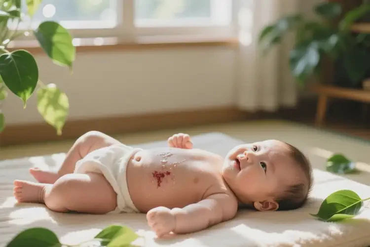 寶寶肚子上有濕疹可以徹底自愈嗎(圖1)