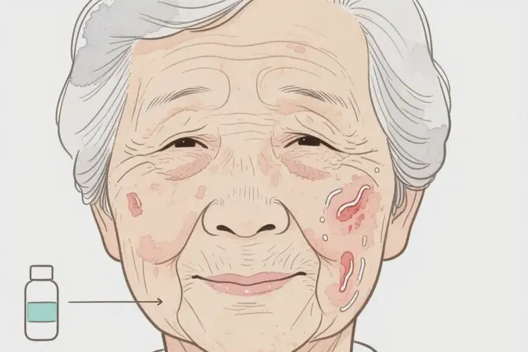 老人面部偶爾起濕疹能夠徹底治愈嗎(圖2)