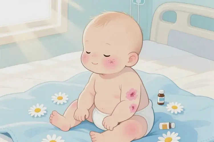 小兒臉上起濕疹可以徹底自愈嗎(圖4)