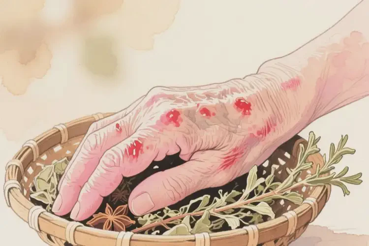 老人手上偶爾起濕疹可以徹底自愈嗎(圖1)