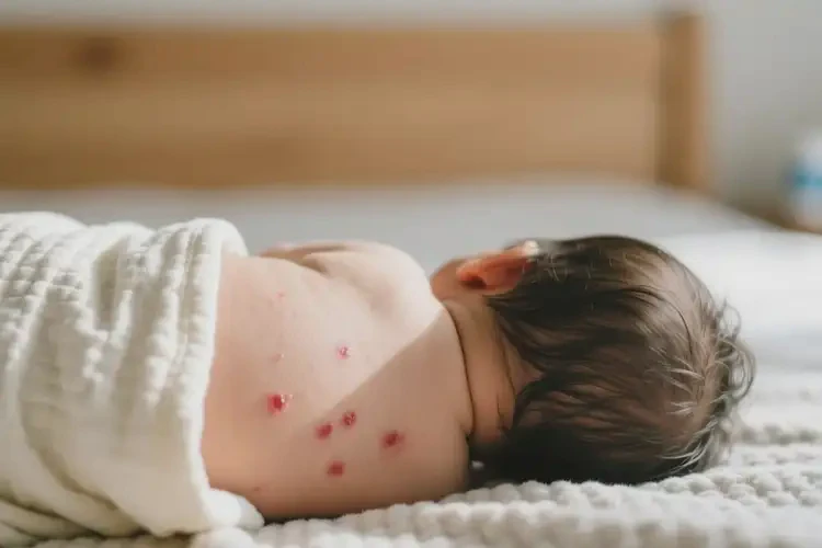 新生兒身上偶爾起濕疹能徹底自愈嗎(圖2)