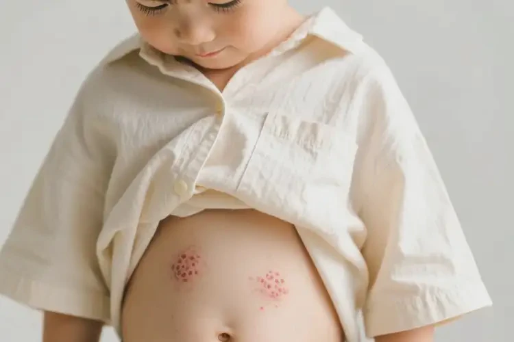 小孩肚子上長濕疹可以徹底自愈嗎(圖1)