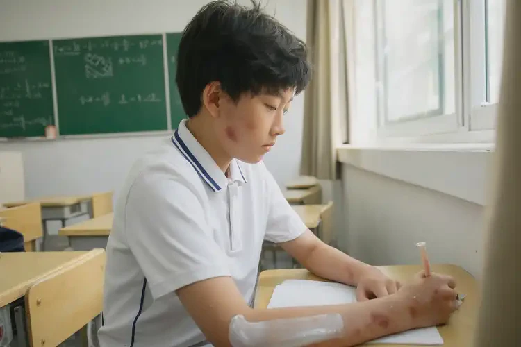 中學(xué)生手臂有濕疹不管它會(huì)自己好嗎(圖1)