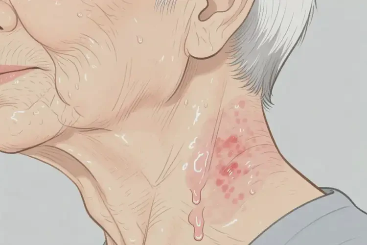 老年人脖子上有濕疹可以徹底自愈嗎(圖3)