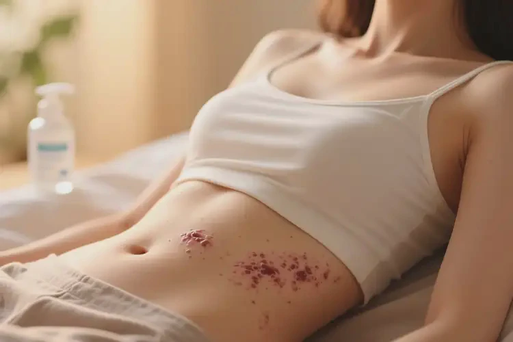 女性肚子長濕疹能夠徹底治愈嗎(圖1)