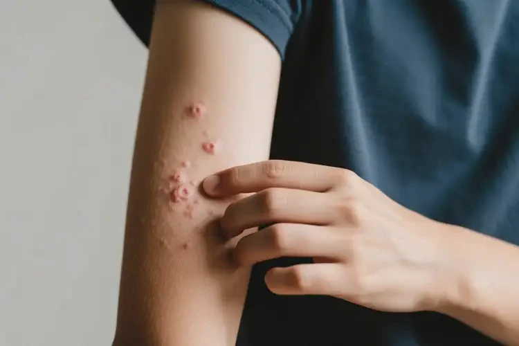 青少年手臂上偶爾起濕疹能靠自己自愈嗎(圖1)