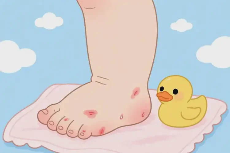 寶寶腳上起濕疹不管它會自己自愈嗎(圖2)