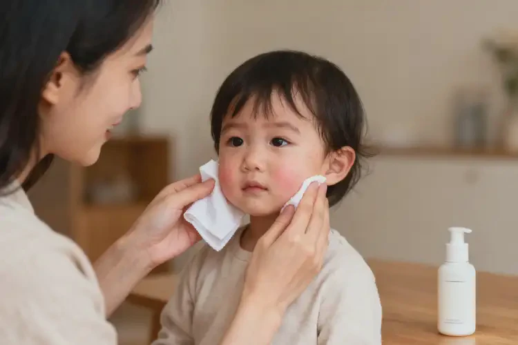 少兒面部長(zhǎng)濕疹不管它會(huì)自己好嗎(圖1)