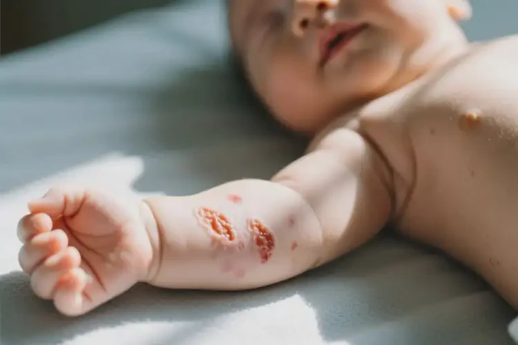 嬰幼兒手臂起濕疹能靠自己自愈嗎(圖1)