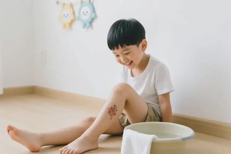 孩子大腿上長濕疹能徹底自愈嗎(圖1)