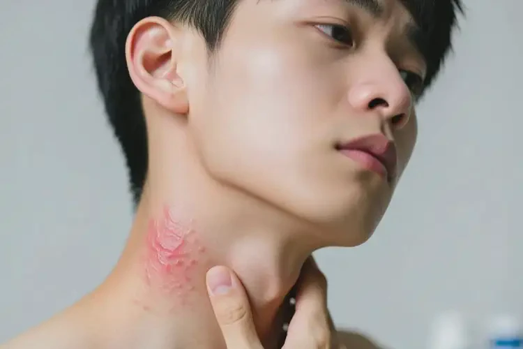 男生脖子上有濕疹能徹底自愈嗎(圖4)