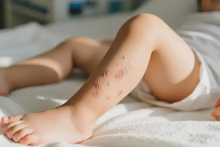 少兒小腿上有濕疹不管它會自己痊愈嗎(圖3)