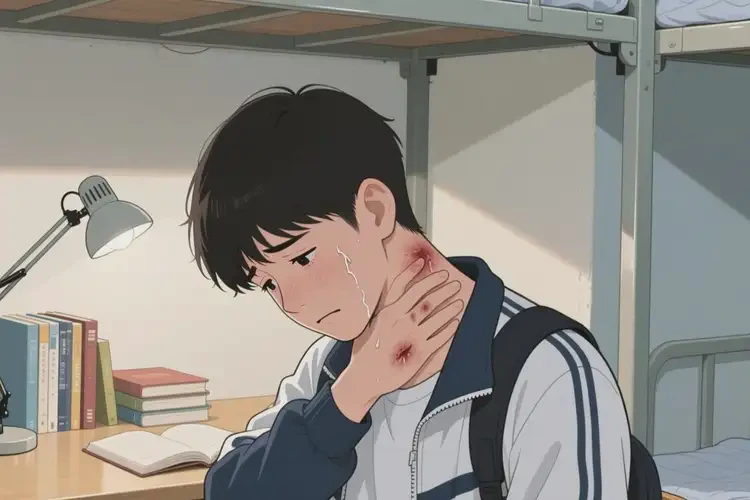 大學(xué)生脖子偶爾起濕疹不管它會自己好嗎(圖3)