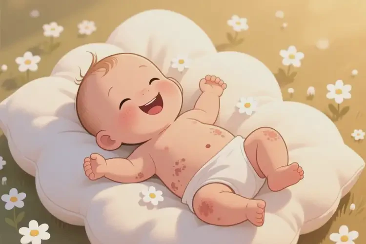 嬰兒肚子上容易起濕疹不管它會自己自愈嗎(圖2)