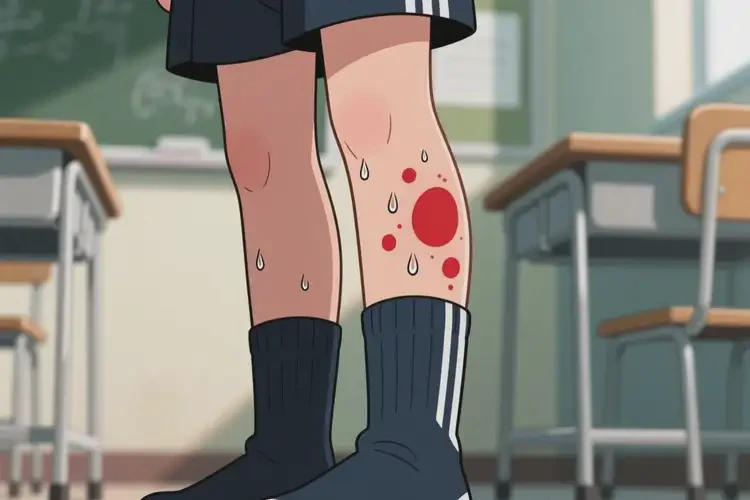 中學生小腿出現(xiàn)濕疹不管它會自己好嗎(圖1)