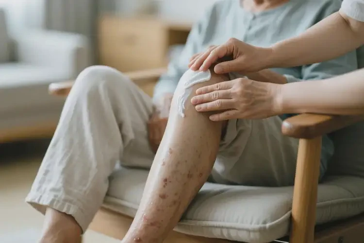 高齡老人大腿上起濕疹能不能徹底自愈(圖1)