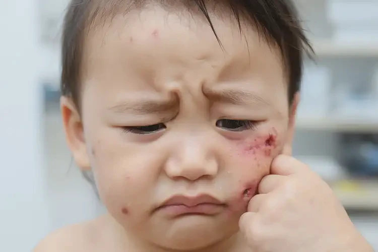 幼兒臉上出現(xiàn)濕疹不管它會(huì)自己好嗎(圖4)