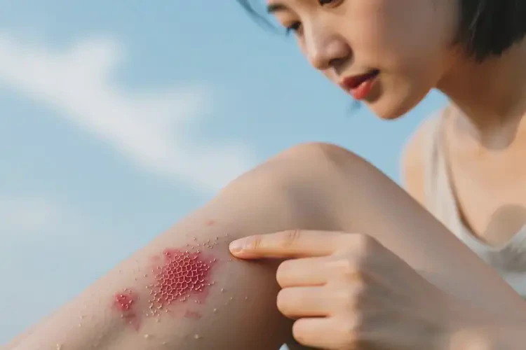 女人小腿上經(jīng)常起濕疹能不能徹底自愈(圖1)