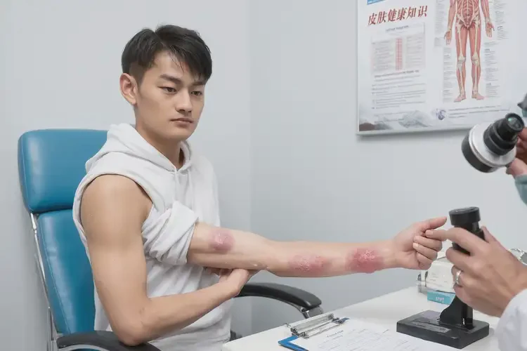 青年人手臂有濕疹不管它會(huì)自己好嗎(圖4)