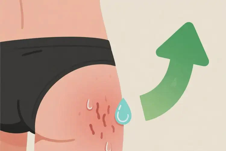 男生屁股起濕疹不管它會自己自愈嗎(圖1)