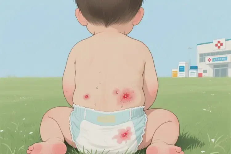 小孩屁股上经常长湿疹不管它会自己自愈吗(图1)