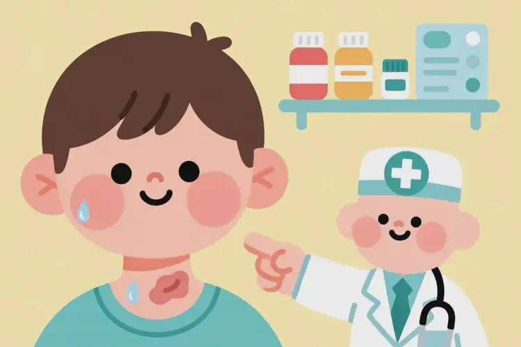 小孩脖子起濕疹不管它會(huì)自己痊愈嗎(圖1)